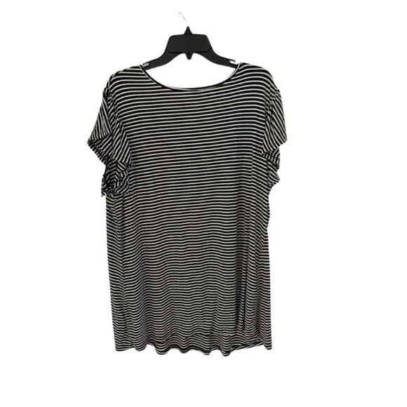 Time and Tru Black White Striped Maternity Top XXL - Picture 3 of 3